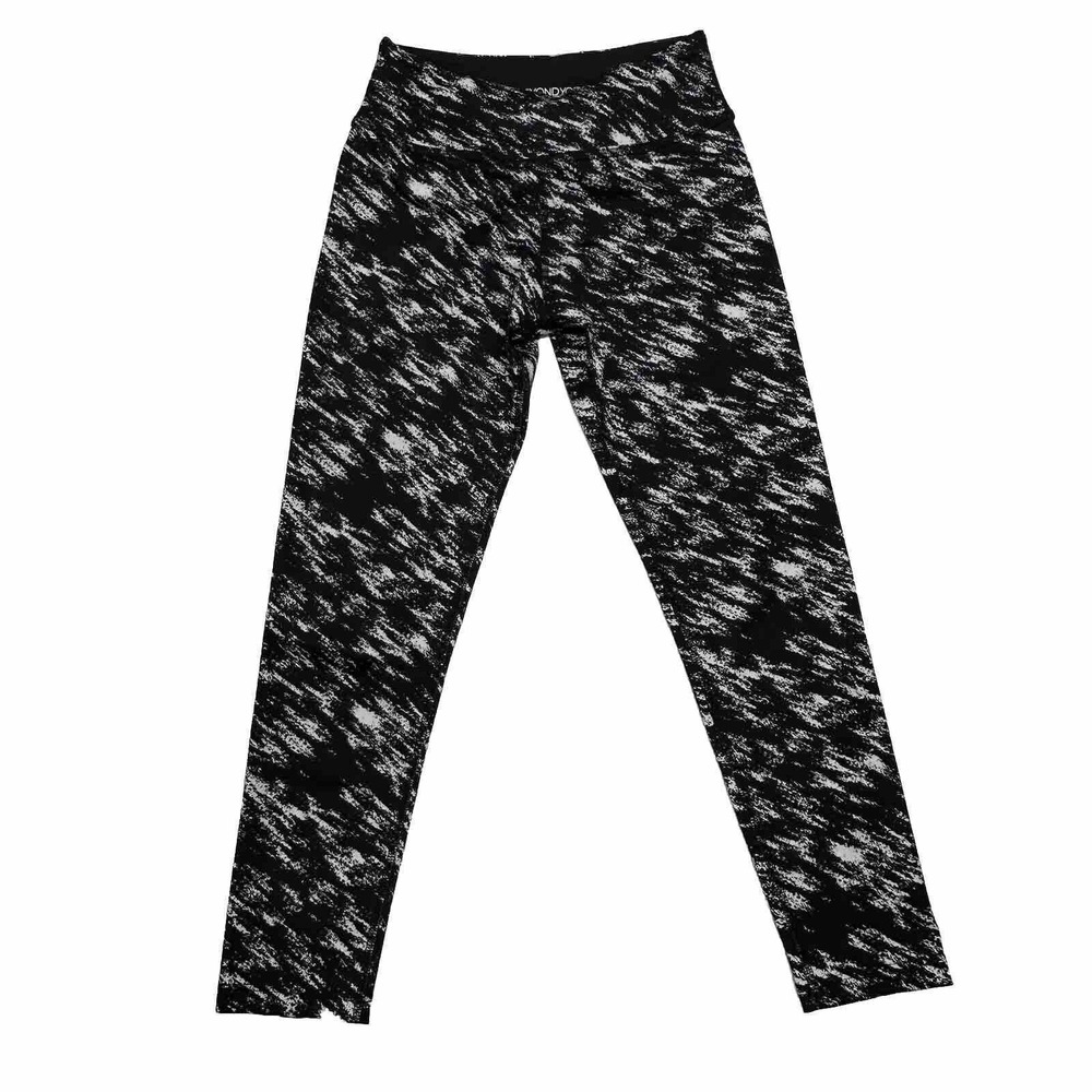 Beyond Yoga Black‎ White Marble Lux Print Mid Rise Leggings Size XS Extra Small